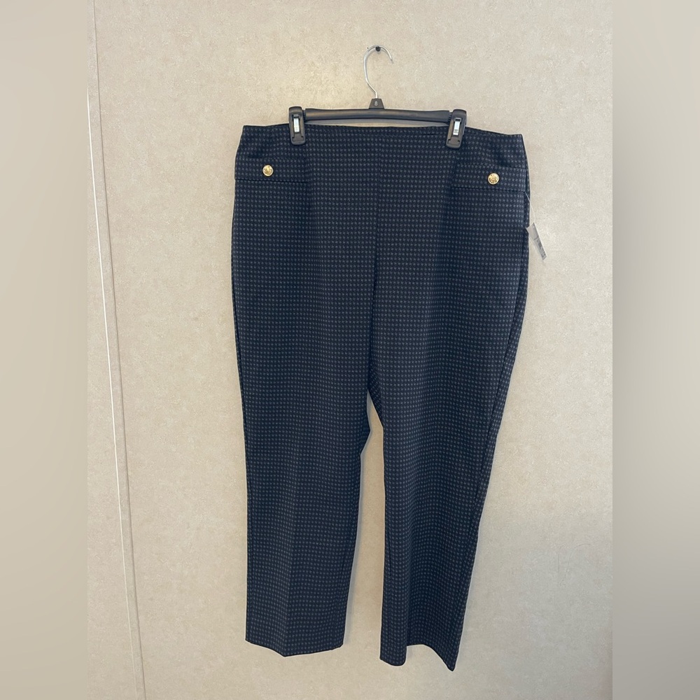 Women’s Cato Black and Gray Patterned Pants size 18/20W plus NWO